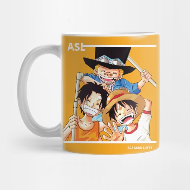 3 Brother ASL Ace Sabo Luffy In Vector Art by Hanafi